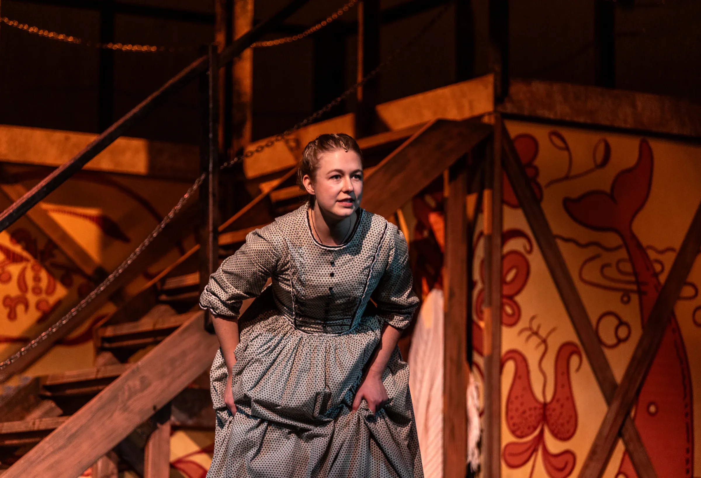 Katie Peabody as Abigail Burgess in Matinicus — Tour with Opera House Arts, on the lighthouse set