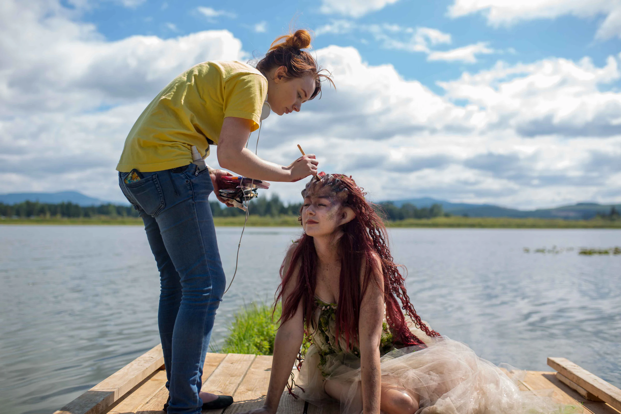 Katie Peabody as the Naiad in the music video for The Lake by Harp Samuels